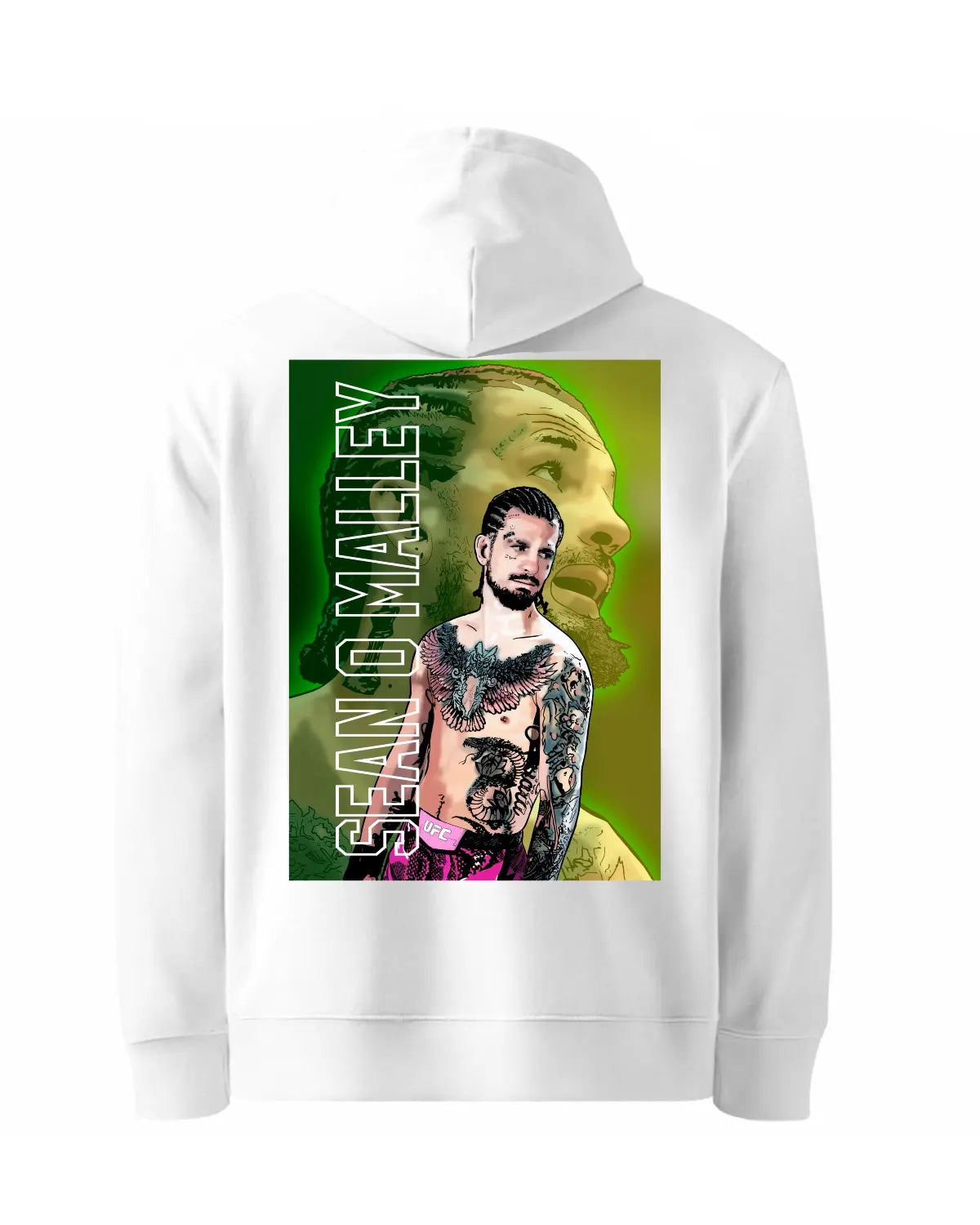 Unisex Suga Sean O’Malley hoodie by GrizzlyGFX – cotton-faced fight-inspired hoodie with pouch pocket, drawstrings