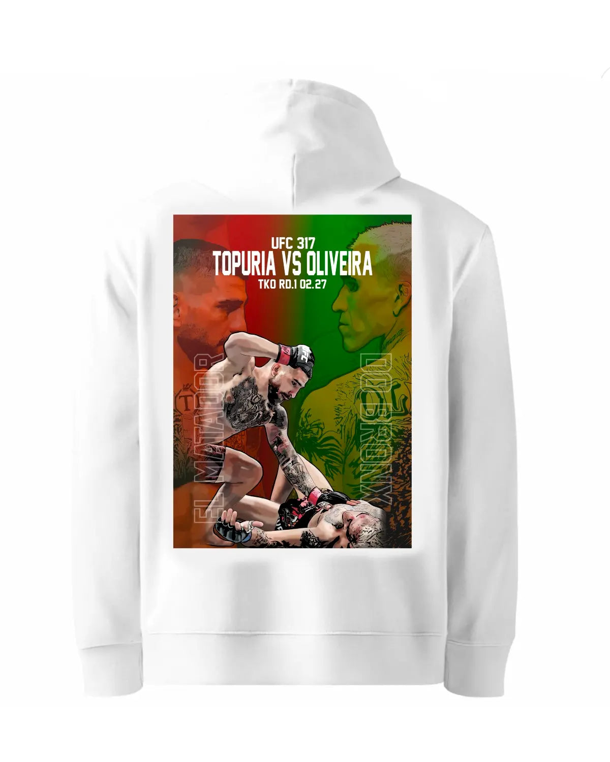 Ilia Topuria UFC 317 Lightweight Champion Hoodie – Adult Unisex (Black or White) | GrizzlyGFX