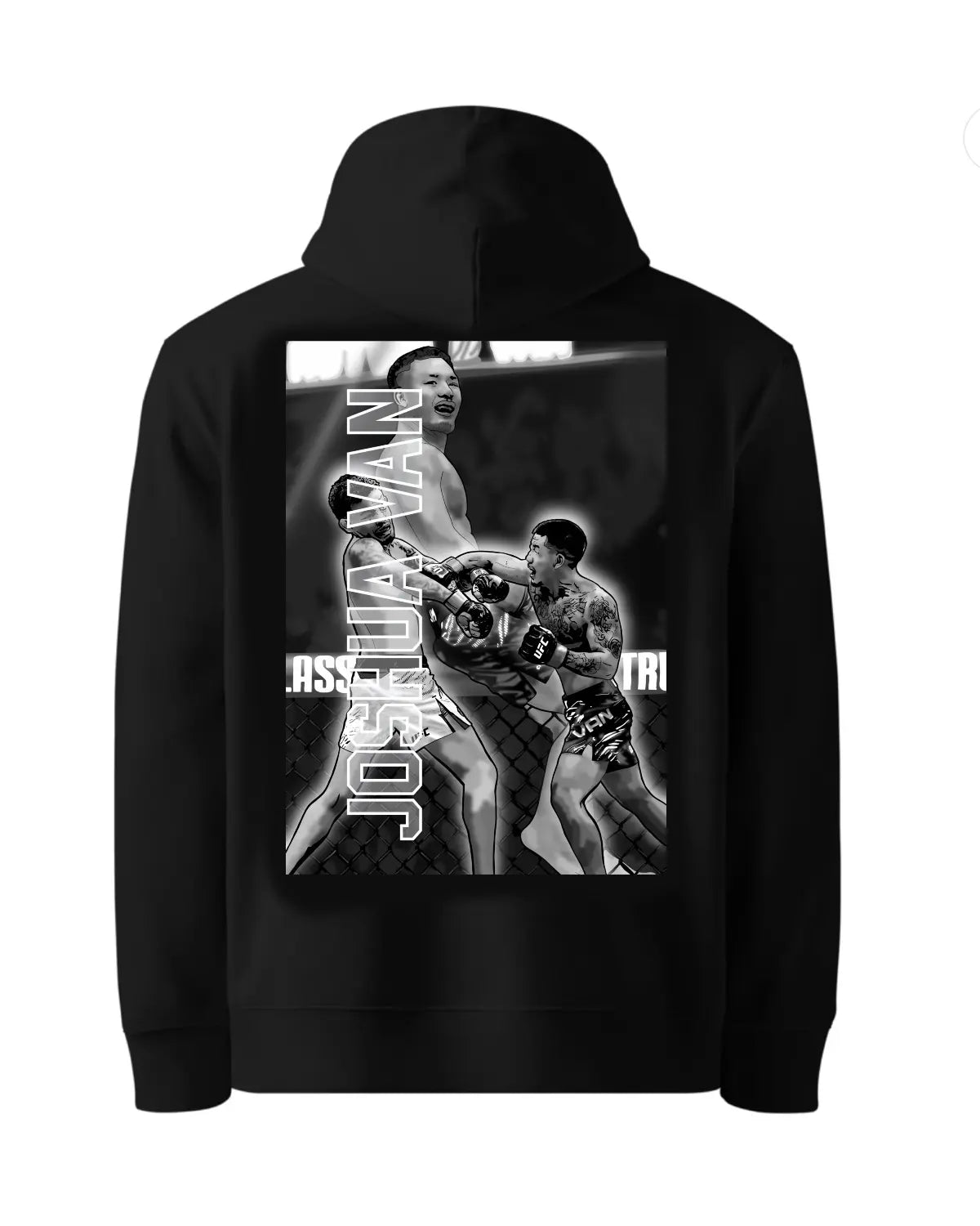 Joshua Van Monochrome UFC Hoodie – GrizzlyGFX Design | Adult Unisex Black or White