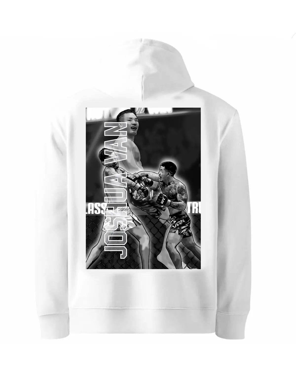 Joshua Van Monochrome UFC Hoodie – GrizzlyGFX Design | Adult Unisex Black or White