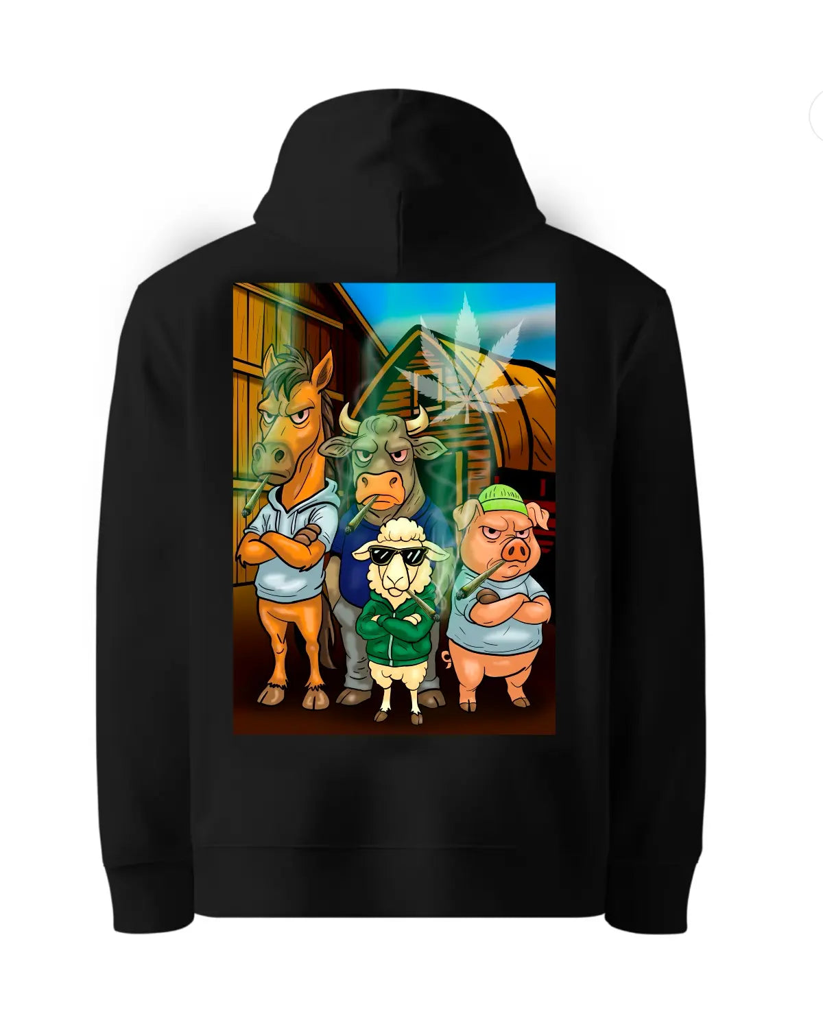 Barnyard Stoner Animals Hoodie by GrizzlySlapz