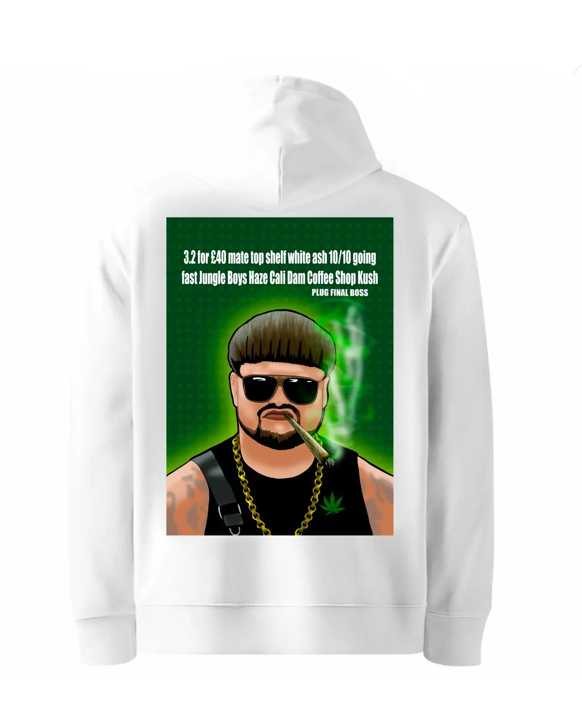 The Plug – Final Boss Weed Design Hoodie by GrizzlySlapz