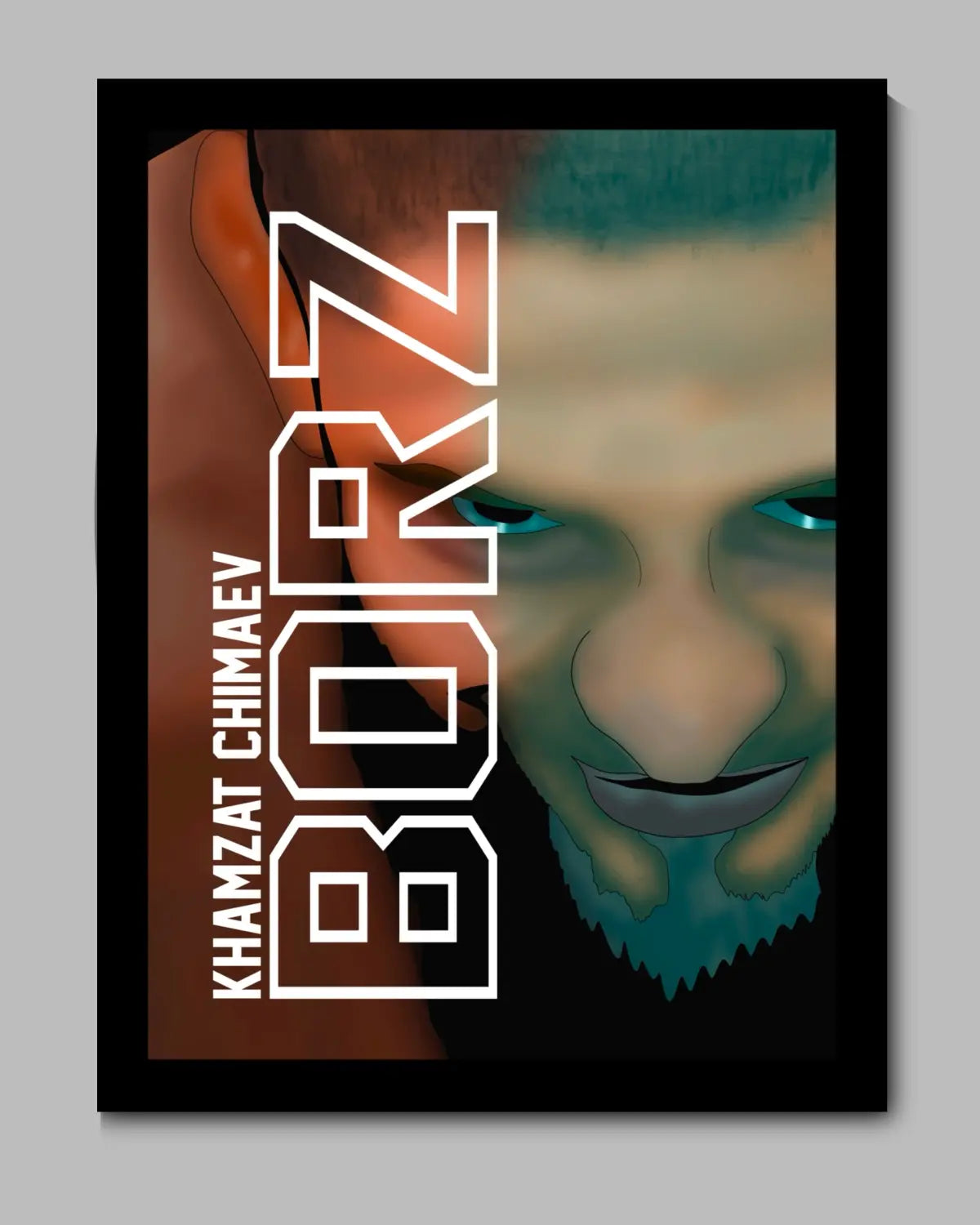 Large Framed Canvas – Khamzat “Borz” Chimaev Middleweight Champion (24x36”)