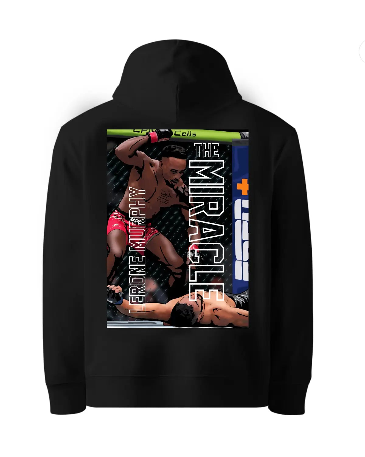 Lerone Murphy Spinning Elbow KO Hoodie | UFC MMA Fightwear | Black or White Unisex Adults Hoodie by GrizzlyGFX