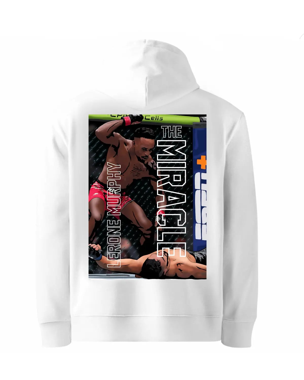 Lerone Murphy Spinning Elbow KO Hoodie | UFC MMA Fightwear | Black or White Unisex Adults Hoodie by GrizzlyGFX
