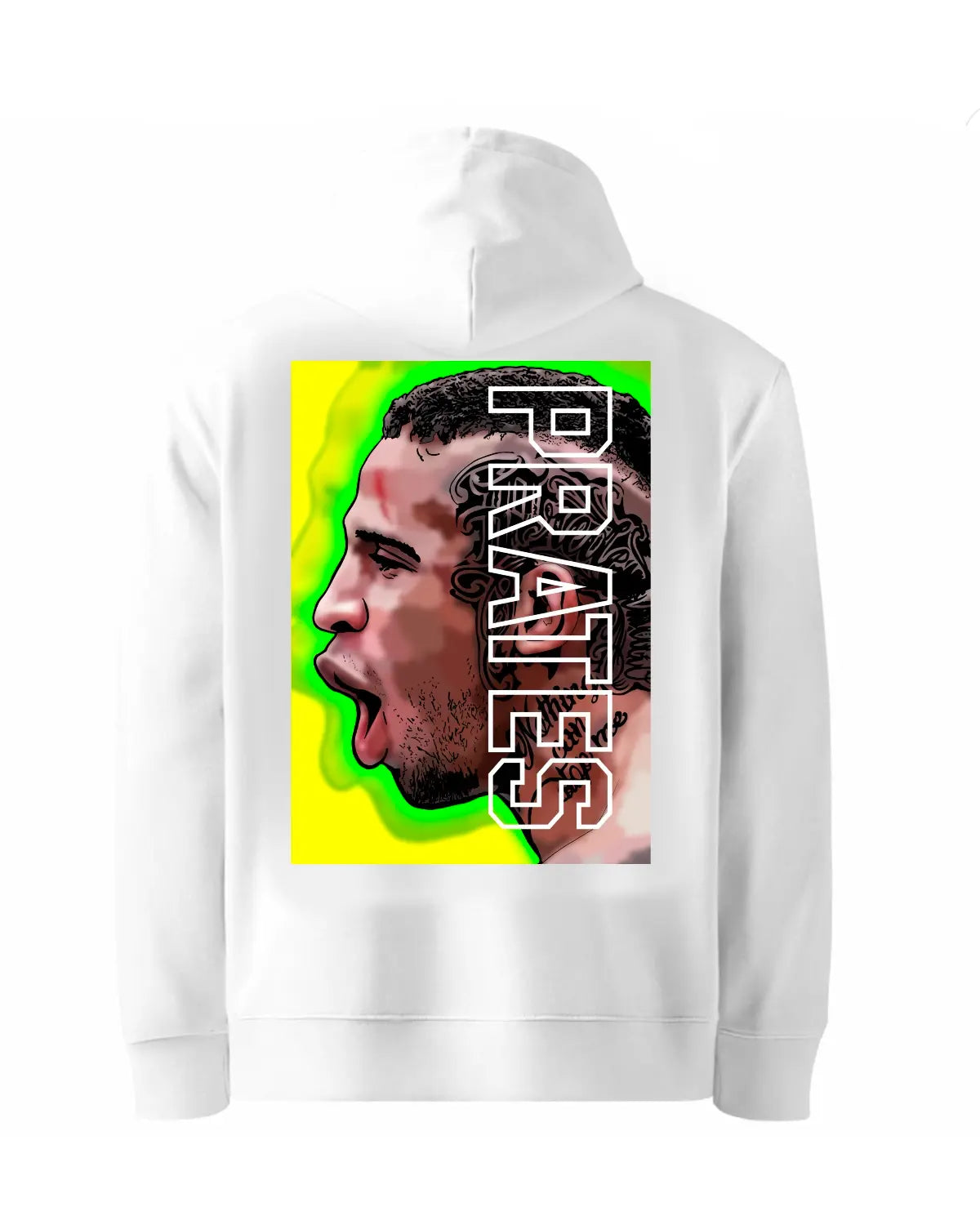Carlos Prates MMA Hoodie | The Fighting Nerds Welterweight Prodigy | Black or White Adults Unisex by GrizzlyGFX