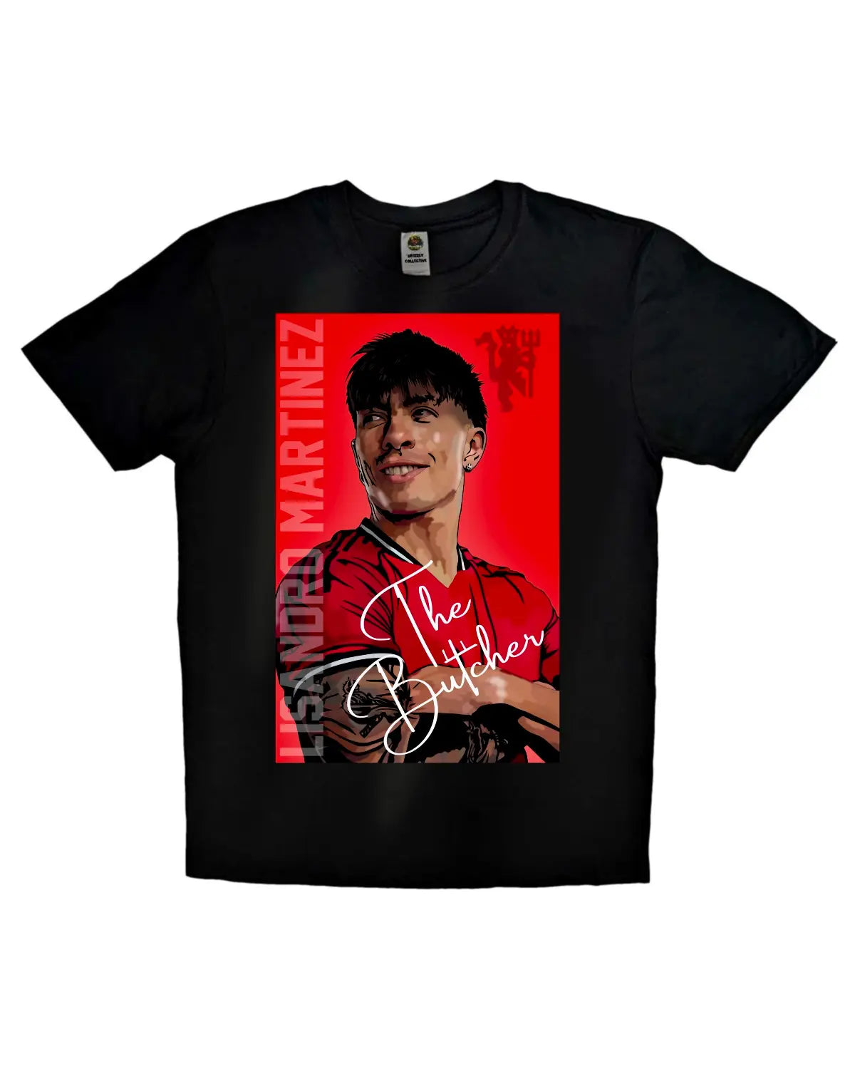 The Butcher Lisandro Martínez Manchester United Defender T-Shirt | GrizzlyGFX Black or White Adult Unisex
