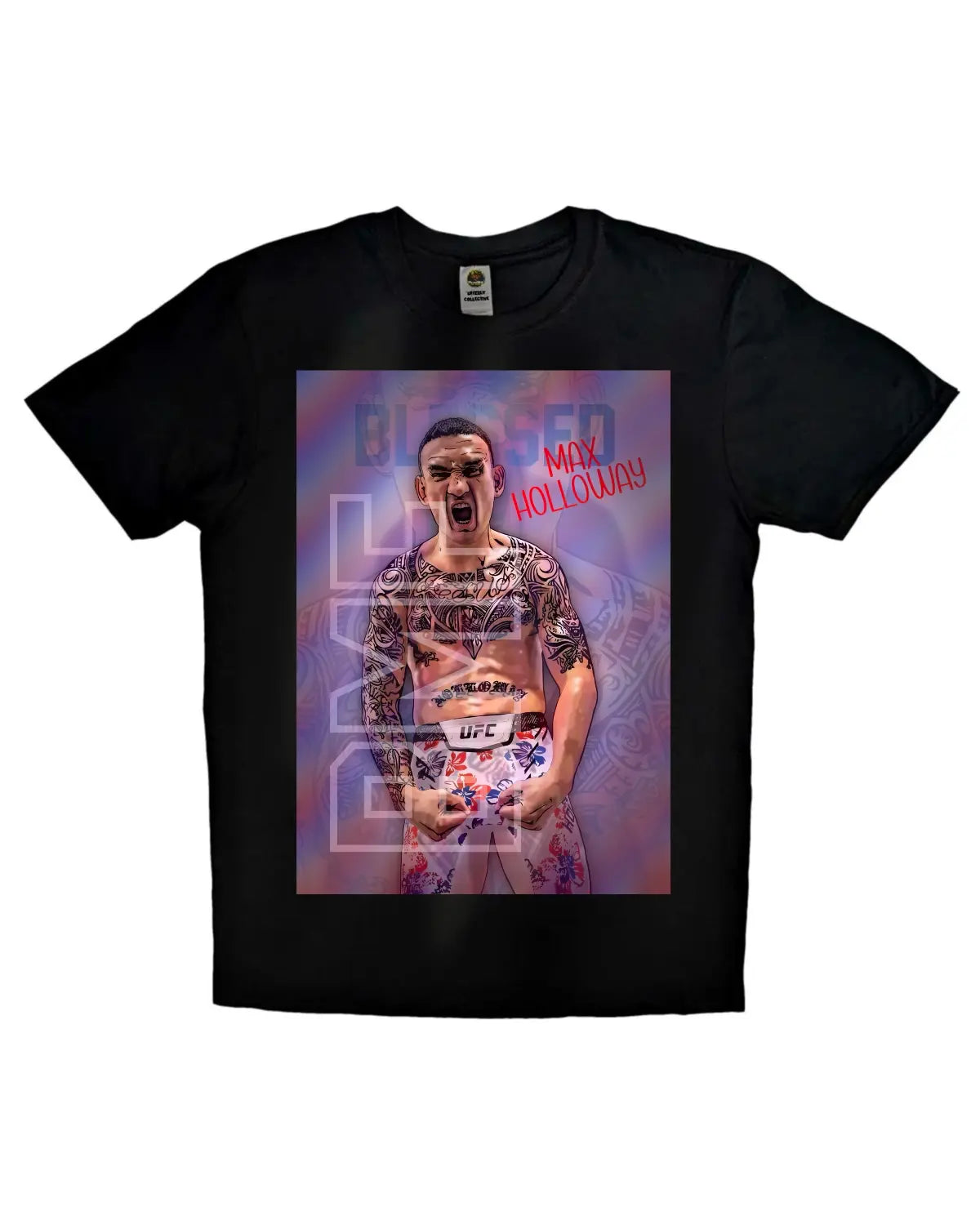 Max Holloway “Blessed” BMF UFC T-Shirt | Hawaiian MMA Legend | Adults Unisex Black or White XS-XXL by GrizzlyGFX