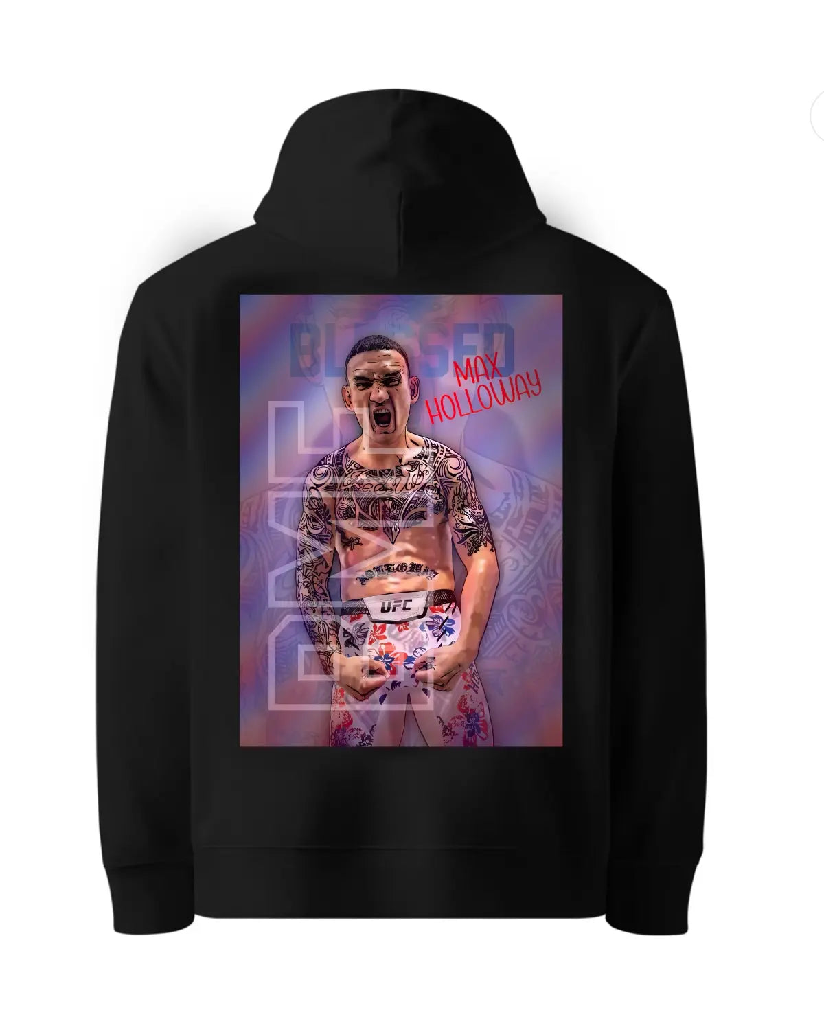 Max Holloway “Blessed” BMF UFC Hoodie | Hawaiian MMA Legend | Adults Unisex Black or White S-XXL by GrizzlyGFX