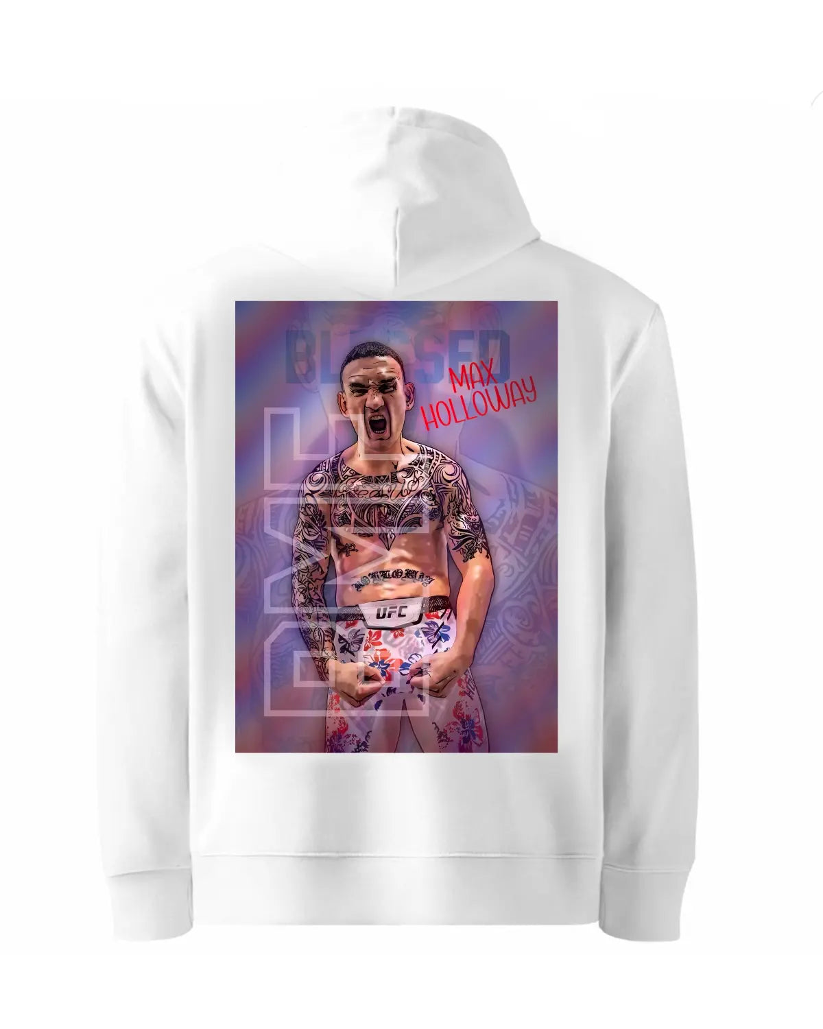 Max Holloway “Blessed” BMF UFC Hoodie | Hawaiian MMA Legend | Adults Unisex Black or White S-XXL by GrizzlyGFX