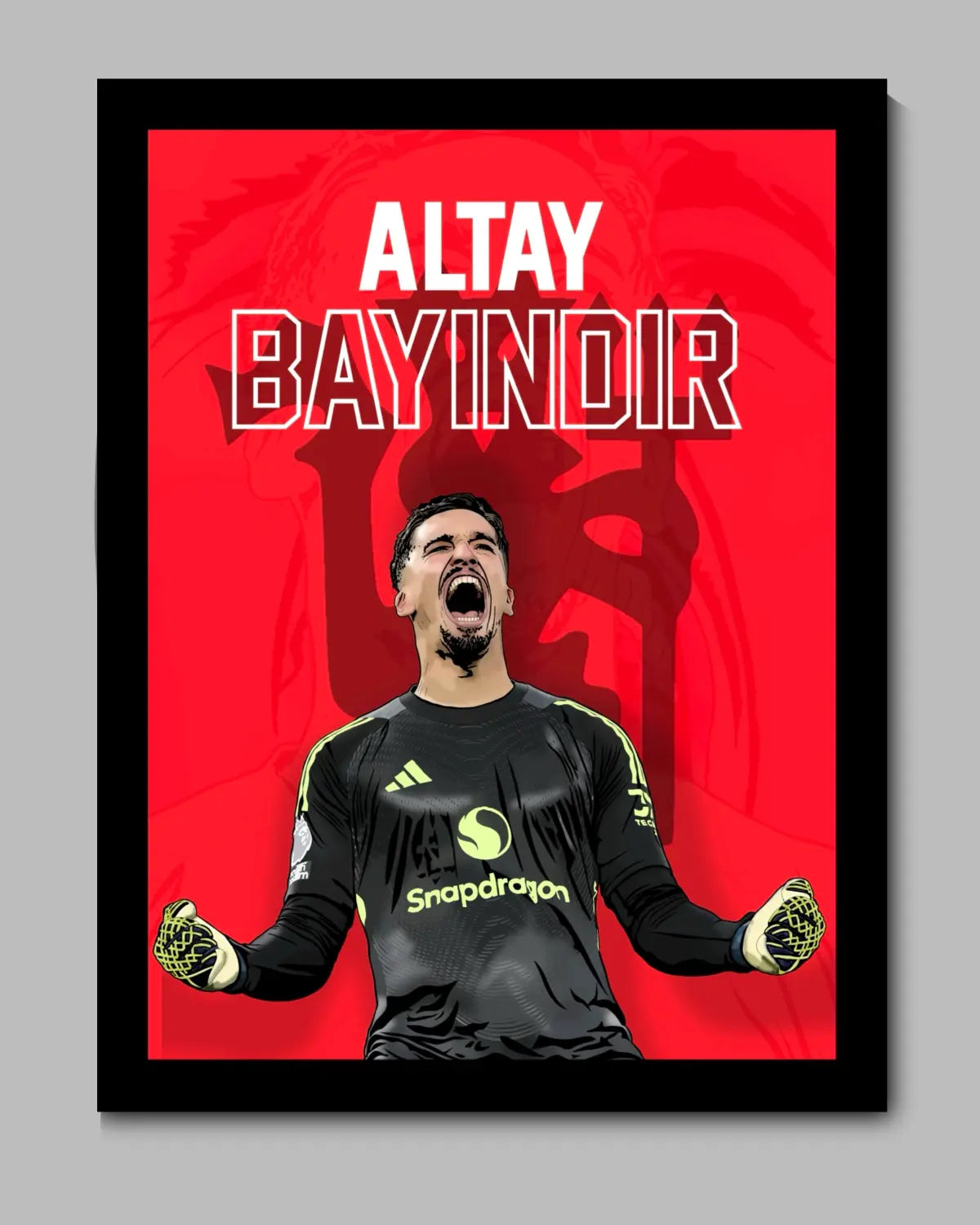 Altay Bayındır Manchester United Large Framed Canvas | GrizzlyGFX | 24x36 Inch