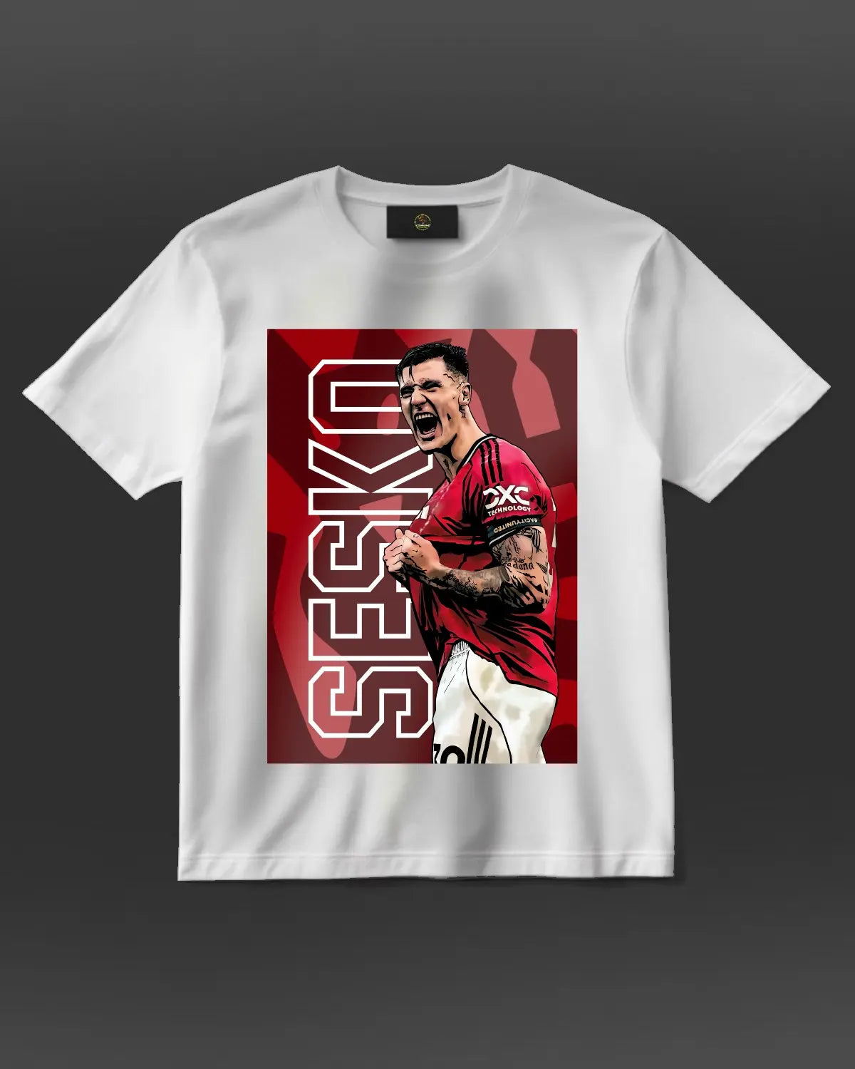 Benjamin Šeško Manchester United T-Shirt | GrizzlyGFX Football Design | New Striker Phenom | Adults Unisex XS to XXL