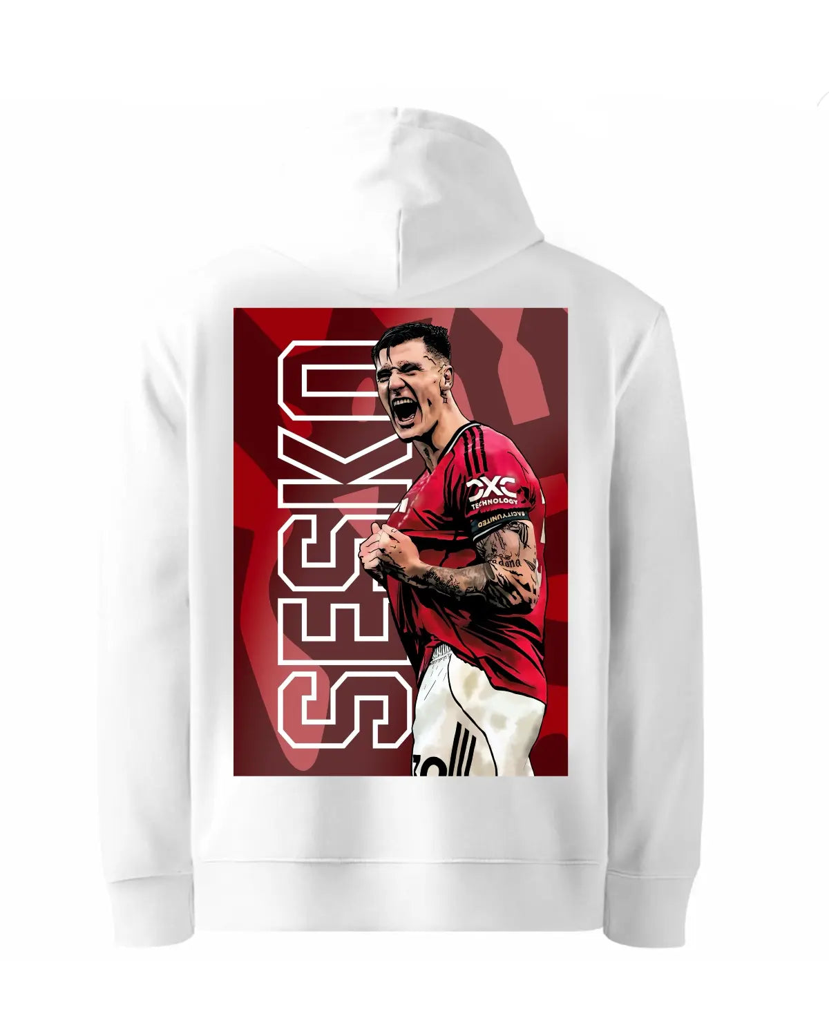 Benjamin Šeško Manchester United Hoodie | GrizzlyGFX Football Design | New Striker Phenom | Adults Unisex S to XXL