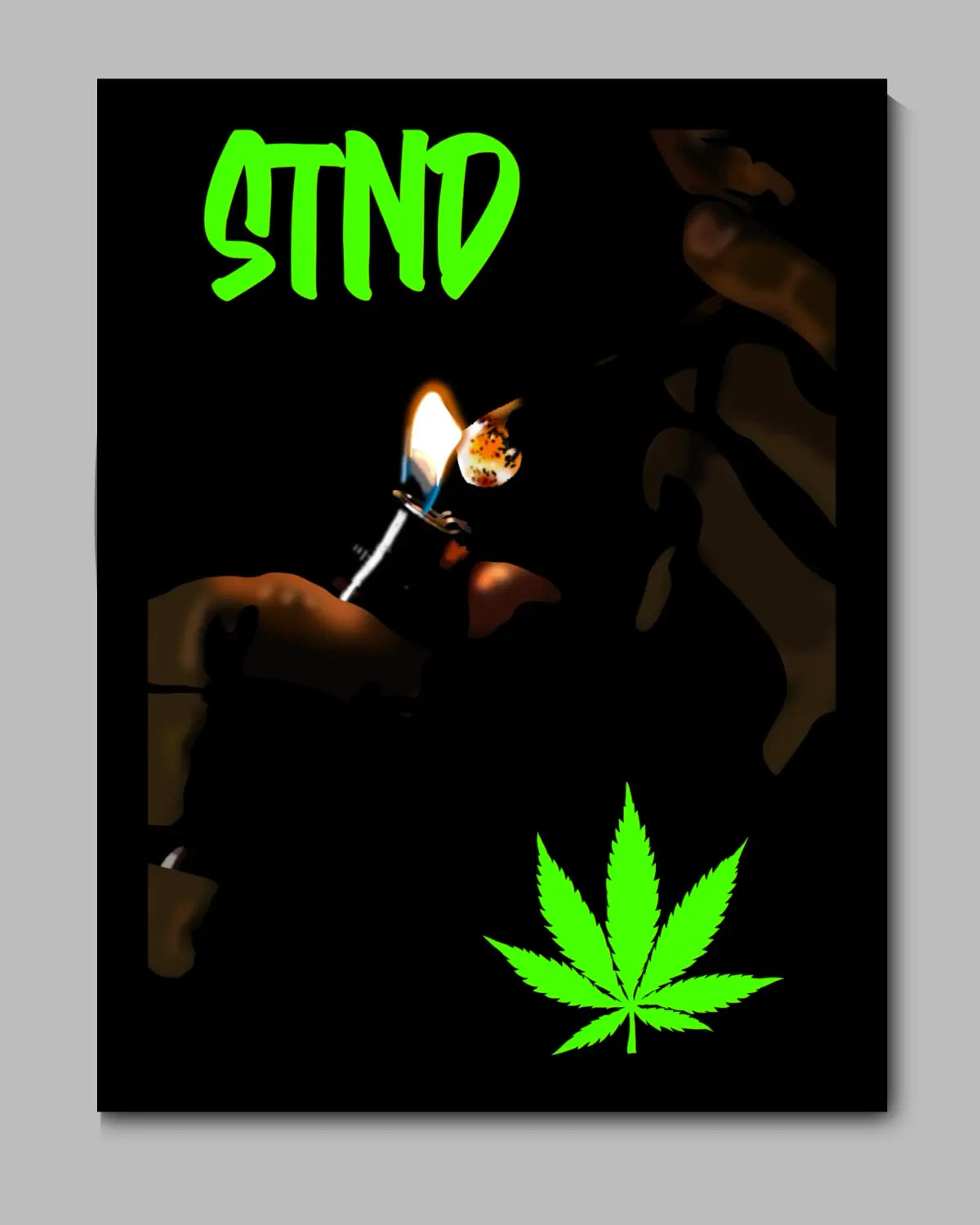 STND “Lighting Up in the Dark” Canvas (Large – 24x36”) | GrizzlySlapz