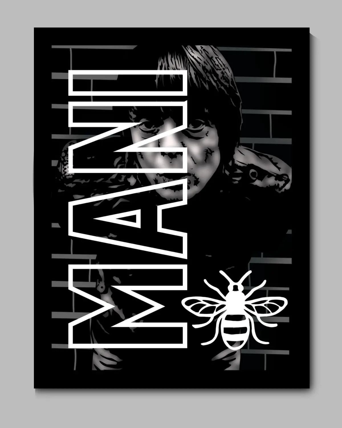 Mani – Manchester Music Legend Tribute Canvas (8x10”) | Stone Roses & Primal Scream Art | GrizzlyGFX