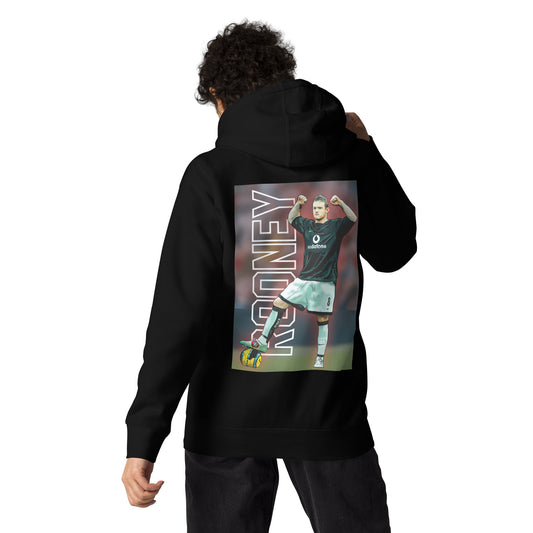 Wayne Rooney Legend Manchester football hoodie in black – back view