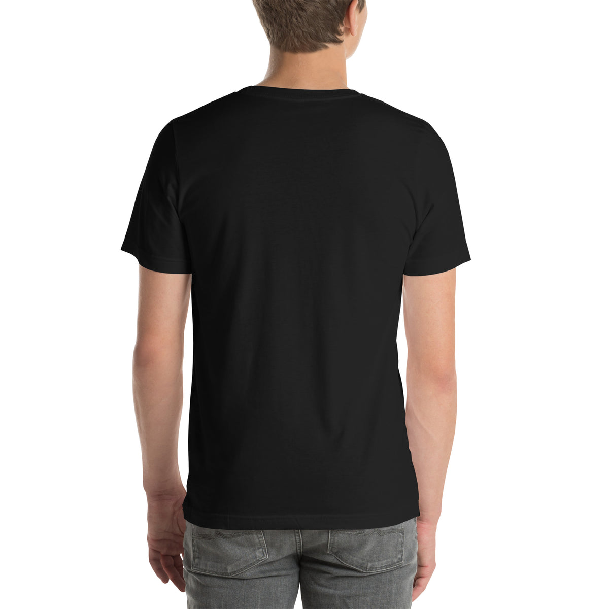 Benjamin Šeško Red Rising football graphic T-shirt in black – back view