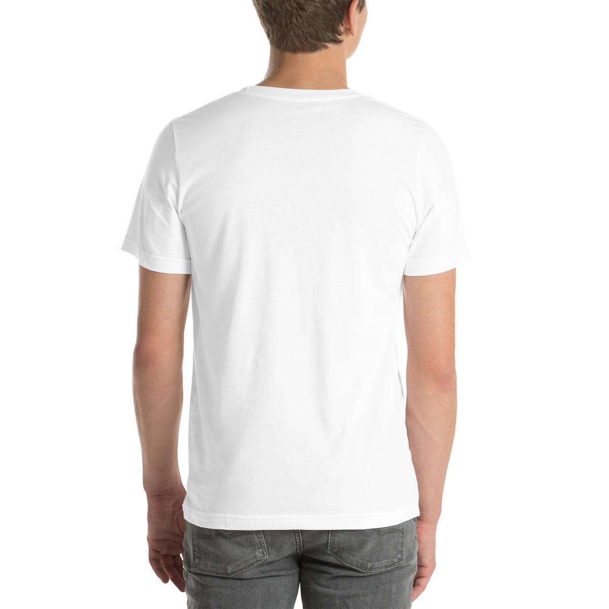 Benjamin Šeško Red Rising football graphic T-shirt in white – back view