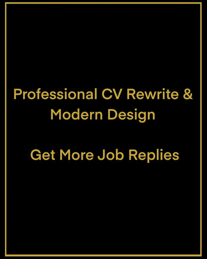 Professional CV Rewrite Service UK – Modern Layout & Wording Upgrade