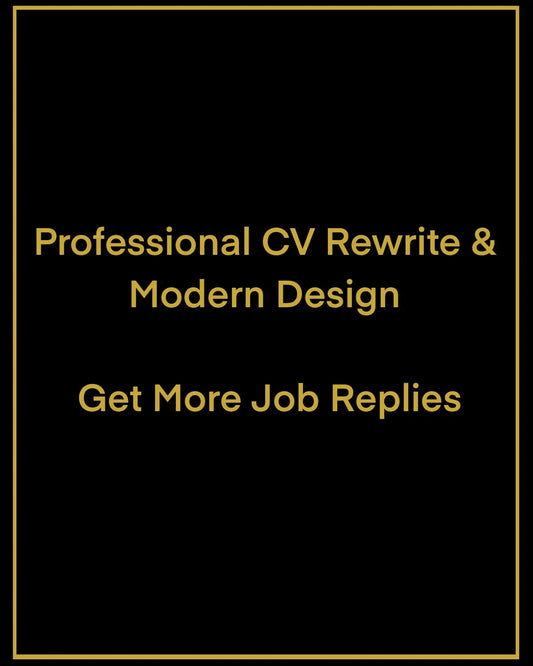 Professional CV Rewrite Service UK – Modern Layout & Wording Upgrade