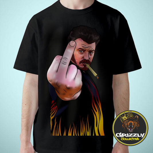 Black “Ricky TPB F**k Off” T-Shirt by Grizzly SLAPZ