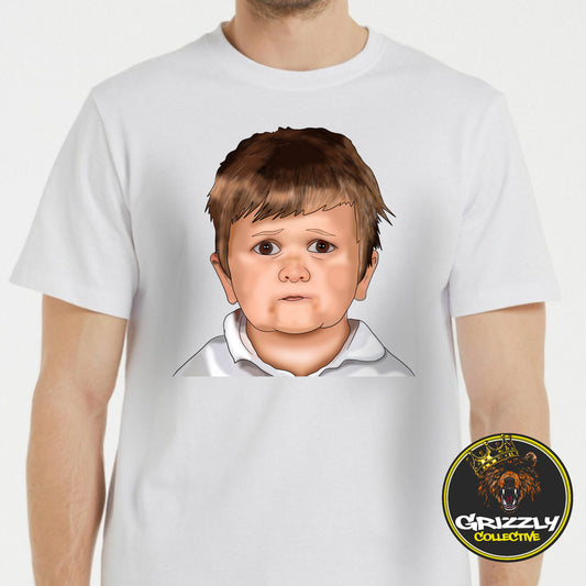 White “Hasbulla Iconic” T-Shirt by GrizzlyGFX