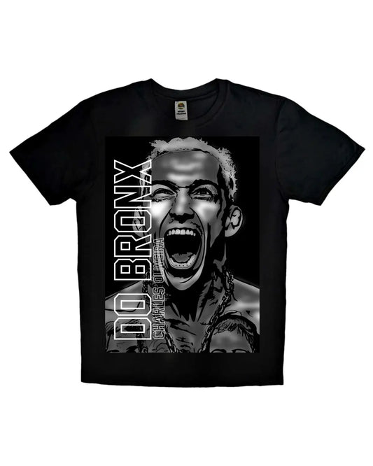 Charles “do Bronx” Oliveira T-shirt featuring a bold graphic tribute to the former UFC lightweight champion, Brazilian MMA legend, and submission artist, designed for unisex adults by GrizzlyGFX.