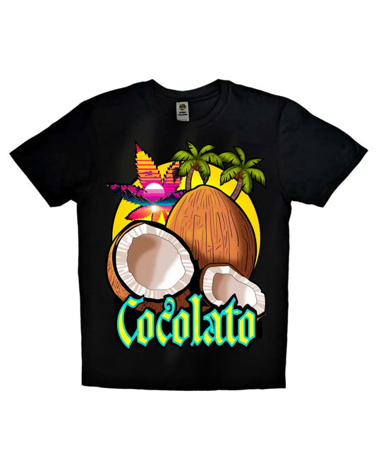 GrizzlySlapz Cocolato strain-inspired T-shirt – herbal graphic design in black or white for 420 lifestyle fans
