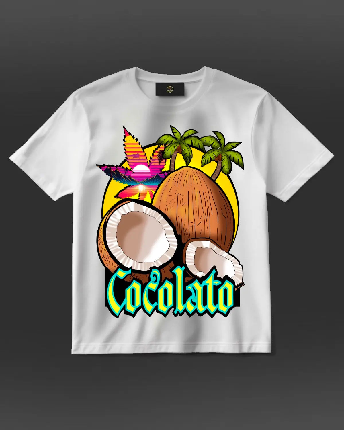 GrizzlySlapz Cocolato strain-inspired T-shirt – herbal graphic design in black or white for 420 lifestyle fans
