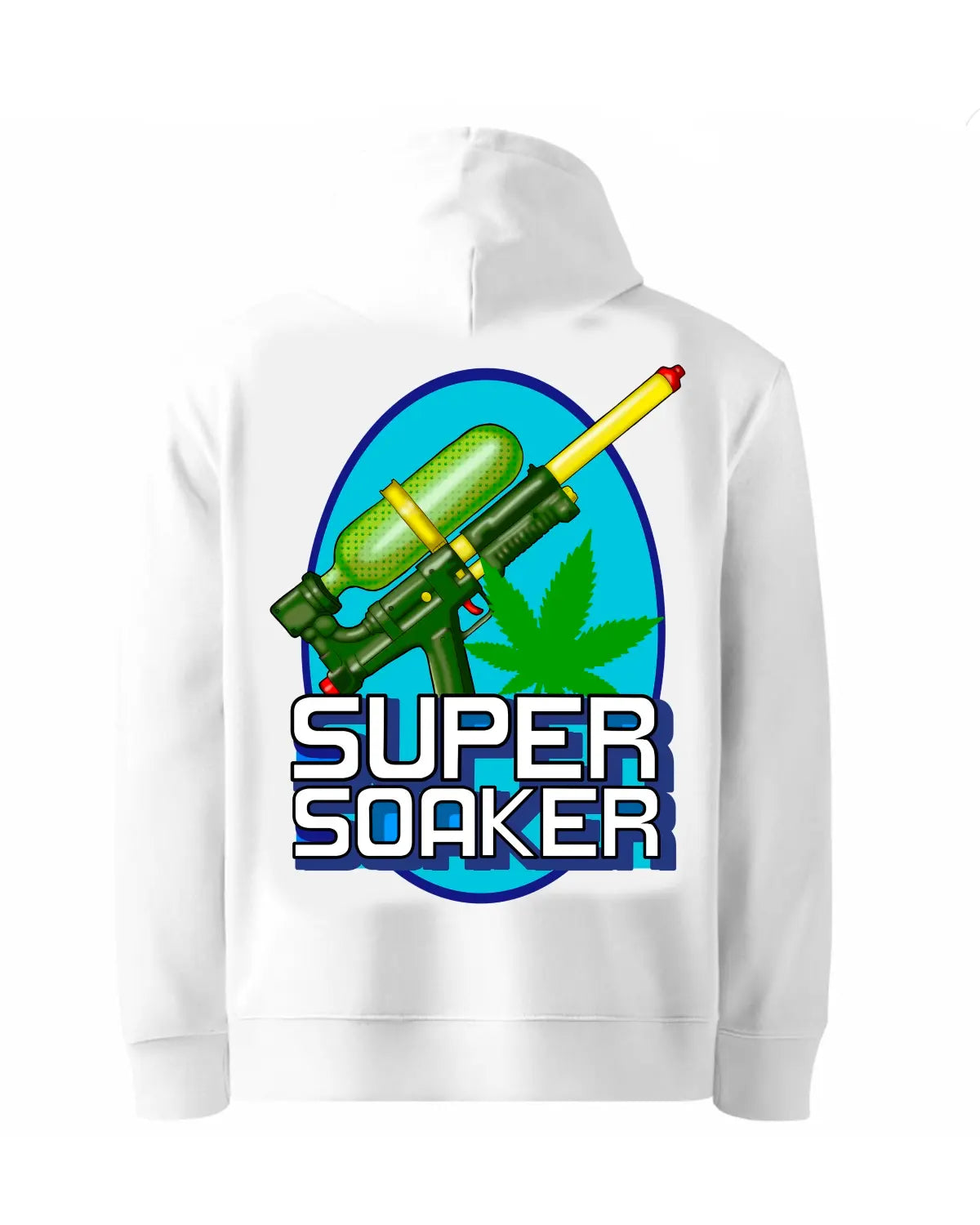 Super Soaker Inspired Herbal Hoodie – GrizzlySlapz Design (Black or White)