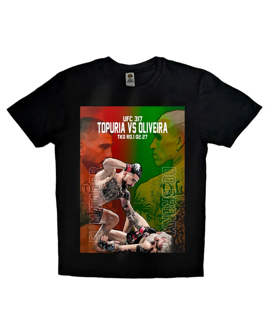 Ilia Topuria UFC 317 Lightweight Champion T-Shirt by GrizzlyGFX – Adult Unisex (Black or White)