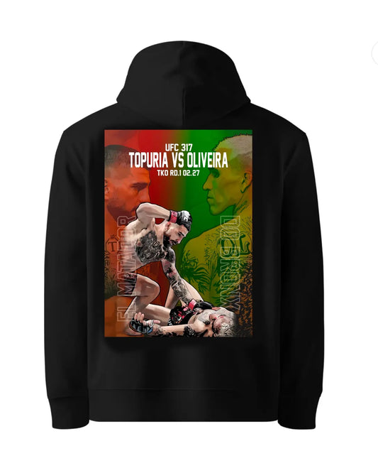 Ilia Topuria UFC 317 Lightweight Champion Hoodie – Adult Unisex (Black or White) | GrizzlyGFX