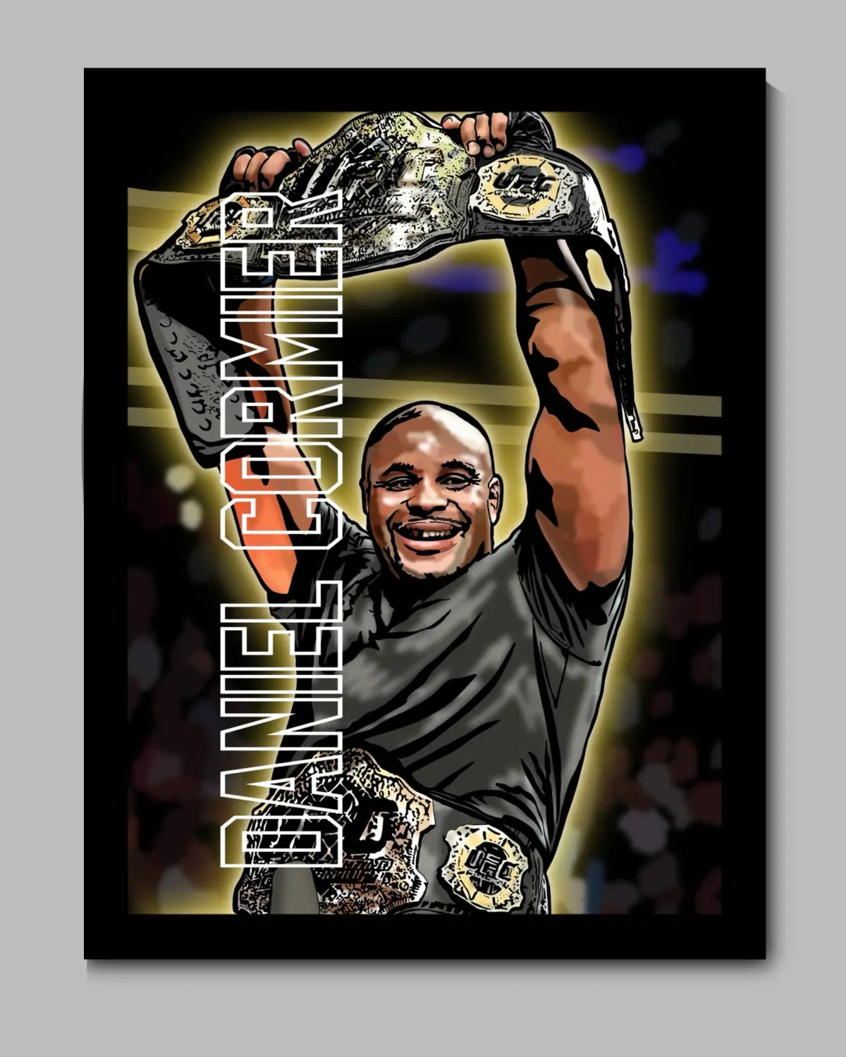 Daniel “DC” Cormier Double Champ Canvas Wall Art – GrizzlyGFX 24x36” Framed UFC Artwork