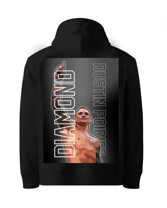 Dustin “The Diamond” Poirier UFC Tribute Hoodie by GrizzlyGFX – Adult Unisex (Black or White)