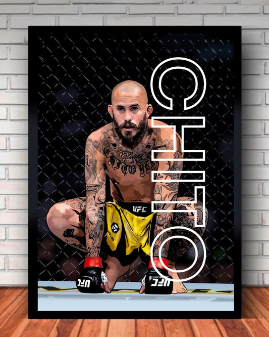Marlon “Chito” Vera UFC Bantamweight Ecuadorian MMA Master Large Framed Canvas 24x36 – By GrizzlyGFX