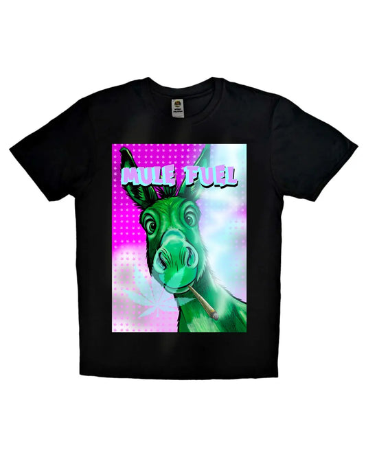 Mule Fuel Weed Strain T-Shirt – Smoking Mule Design by GrizzlySlapz