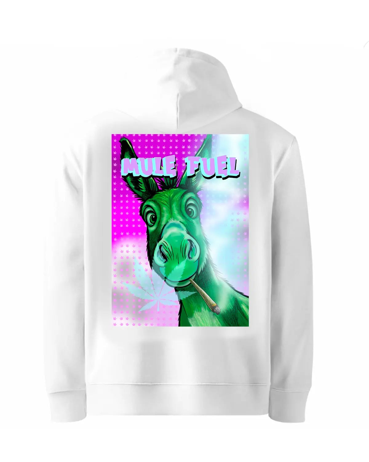 Mule Fuel Weed Strain Hoodie – Smoking Mule Design by GrizzlySlapz