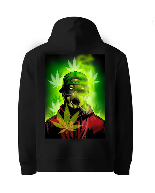Balaclava Stoner Hoodie – SnapBack & Shades Cannabis Streetwear by GrizzlySlapz