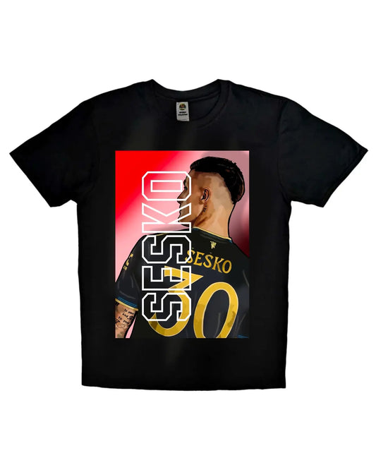 Benjamin Šeško Manchester United T-Shirt | New Striker Football Fan Shirt by GrizzlyGFX | Adults Unisex Black or White