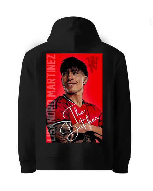 The Butcher Lisandro Martínez Manchester United Hoodie | GrizzlyGFX Black or White Adult Unisex