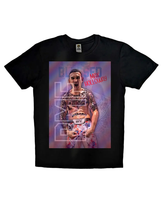 Max Holloway “Blessed” BMF UFC T-Shirt | Hawaiian MMA Legend | Adults Unisex Black or White XS-XXL by GrizzlyGFX