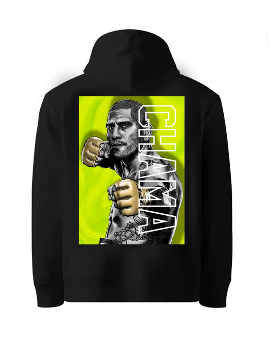 Alex “Poatan” Pereira CHAMA AND NEW Hoodie | UFC Light Heavyweight Champion 2025 | GrizzlyGFX MMA Hoodie Black