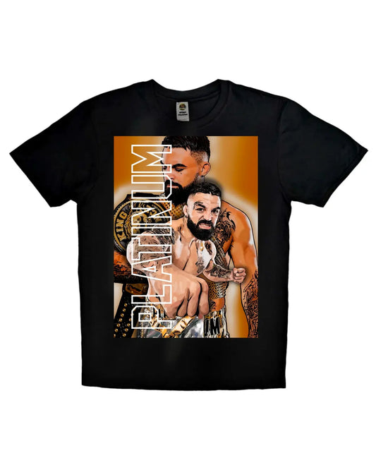 Platinum Mike Perry T-Shirt | Bare Knuckle Boxing Champion | BKFC Legend Design by GrizzlyGFX | Black or White Unisex Adults Tee
