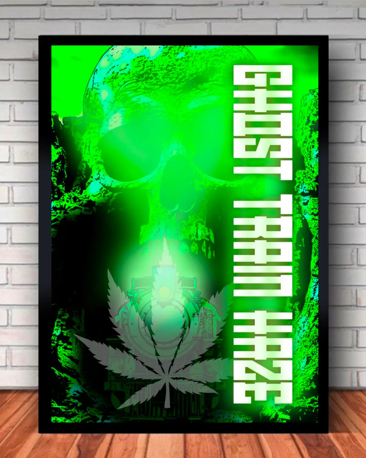 Ghost Train Haze Weed Strain Framed Canvas (Large – 24x36”) | GrizzlySlapz Statement Piece