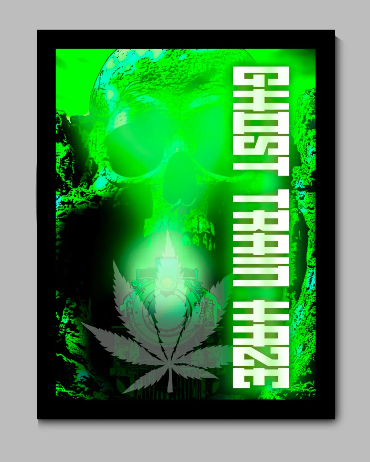 Ghost Train Haze Weed Strain Framed Canvas (Large – 24x36”) | GrizzlySlapz Statement Piece