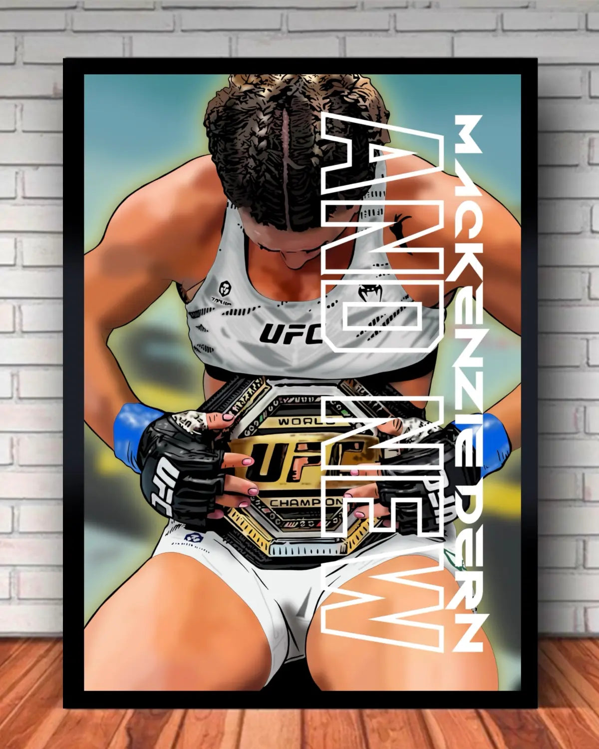 Small Canvas (8x10”) — Mackenzie Dern “AND NEW” UFC Strawweight Champion Artwork | GrizzlyGFX