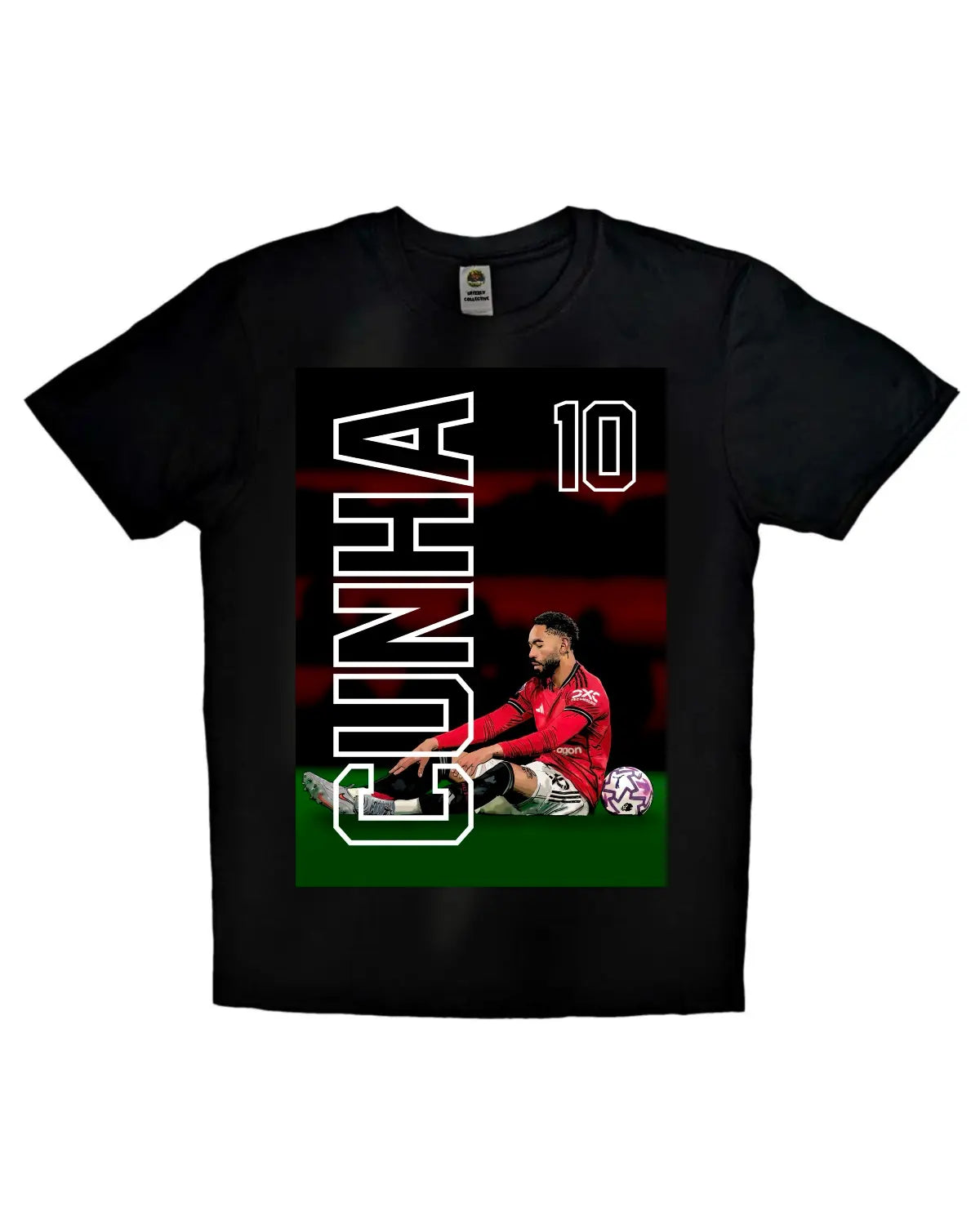 Matheus Cunha Manchester United T-Shirt by GrizzlyGFX | Brazilian Striker Football Art | Adults Unisex XS–XXL