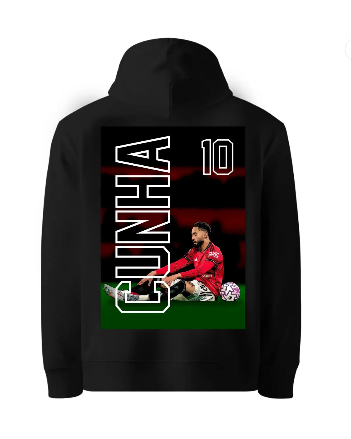 Matheus Cunha Manchester United Hoodie by GrizzlyGFX | Brazilian Forward Art | Adults Unisex S–XXL