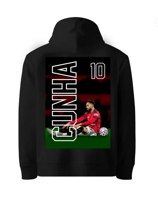 Matheus Cunha Manchester United Hoodie by GrizzlyGFX | Brazilian Forward Art | Adults Unisex S–XXL