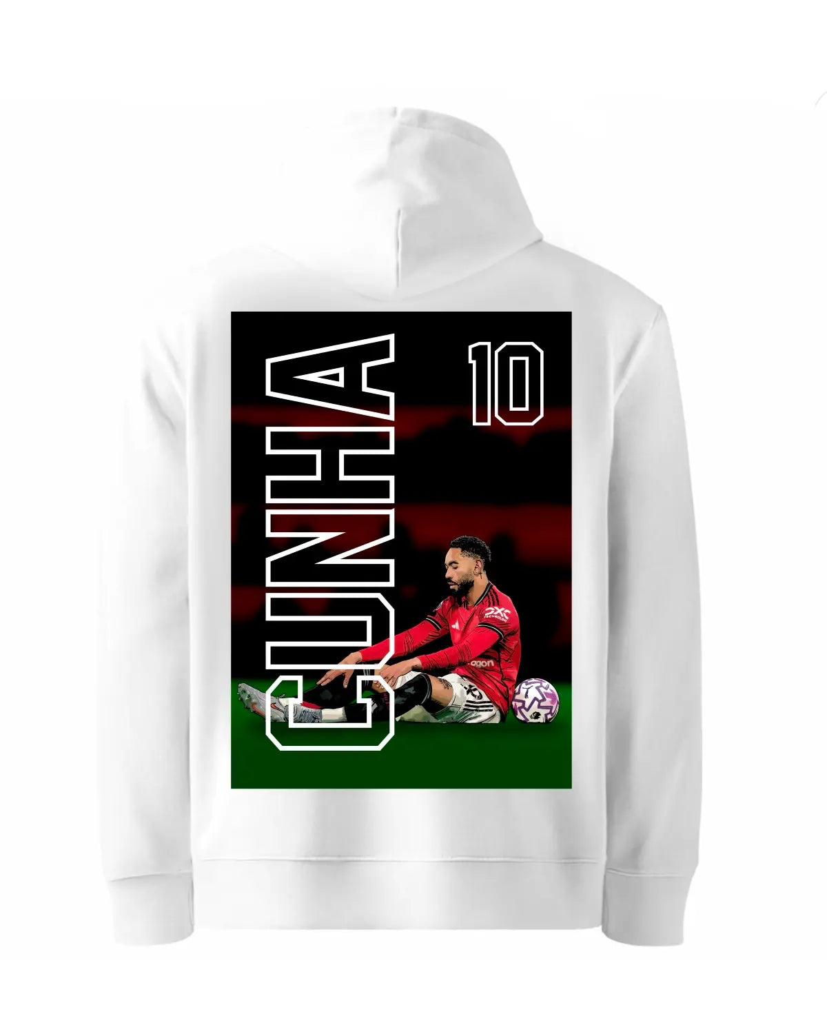 Matheus Cunha Manchester United Hoodie by GrizzlyGFX | Brazilian Forward Art | Adults Unisex S–XXL